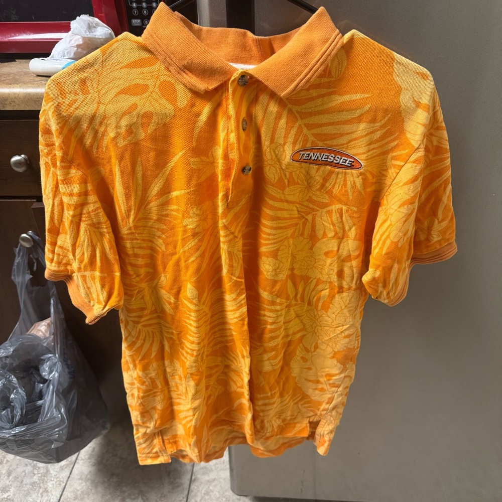 Mens Vintage Spike Sports Tennessee Volunteers Short Sleeve Polo Shirt Small